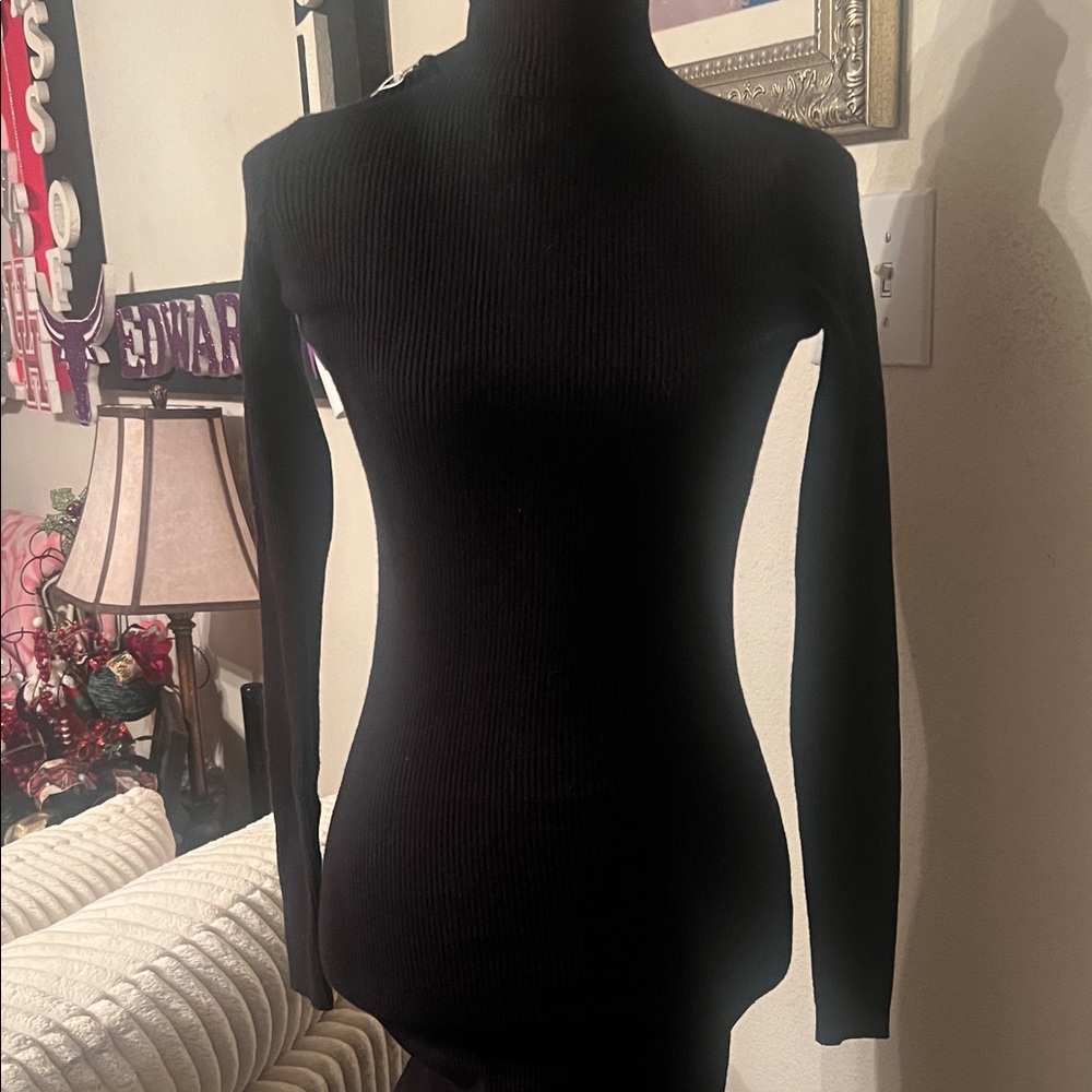 Black Turtleneck Sweater